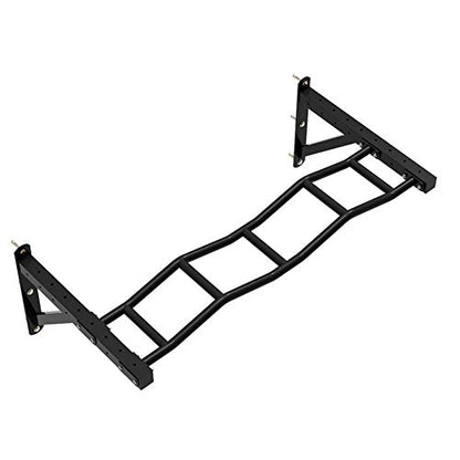 Pull-Up Bars Wall-Mounted Chin Up Bar, Steel Horizontal Bar, Adjustable Distance Wall Climbing Frame, 3 Styles, Load 300Kg,Red-Style 2 - size: Style 2