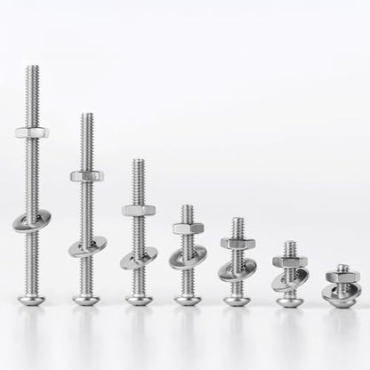 #10-24 x 3/4" Pan Head Machine Screws Nut Bolt Washer Assortment Kit,(60 Sets) 304 Stainless Steel 18-8 Phillips Drive Full Thread Assorted - size: #10-24 x 3/4"