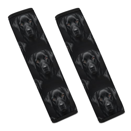 2 Pack Labrador Dog Print Black Lab Seat Belt Cover Universal Fit Shoulder Protector for Adults and Children, Most Cars, Comfortable Driving - color: Pattern 15