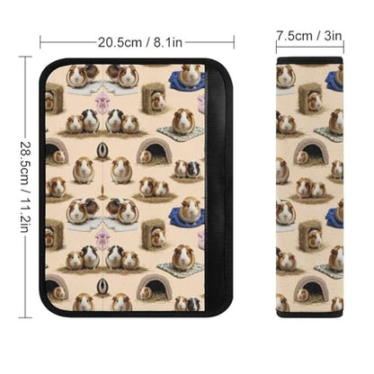 2 Pack Soft Padded Seat Belt Cover for Girls and Boys, All Vehicles, Guinea Pig Cute Animal Harness Pads Strap, Anti-Slip Pad - color: Pattern 311