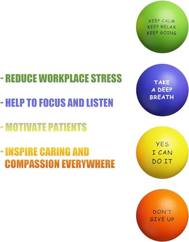 KDG Motivational Stress Balls(4 Pack) for Kids and Adults,Stress Relief Ball with Quetos to Rrelieve Anxiety and Manage Anger - color: 4 Pack