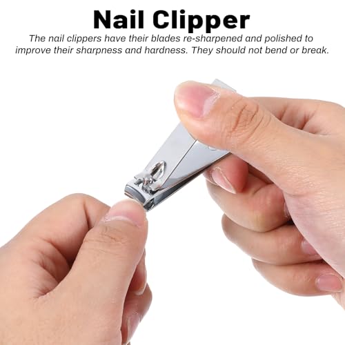 7 Pcs Travel Manicure Set Nail Clipper Set Gifts for Men & Women Fingernail Grooming Kit, Travel Clipper Kit with Nail Care Tools Beauty Scissors Tweezers PU Black Leather Pouch