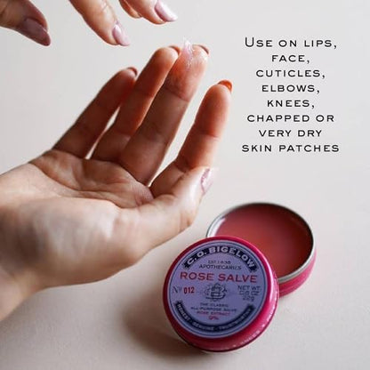 C.O. Bigelow Assorted Salve Tins, Rose, Lavender, and Sakura Rose | All Purpose Salve for Lips, Cuticles, Hands & Dry Skin - Lip Balm Set - Multi Purpose Moisture - Travel Friendly Tins