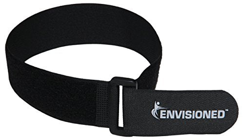 Reusable Cinch Straps 2" x 72" - 2 Pack - Hook and Loop Straps (Black) - color: Black, size: 2" x 72"