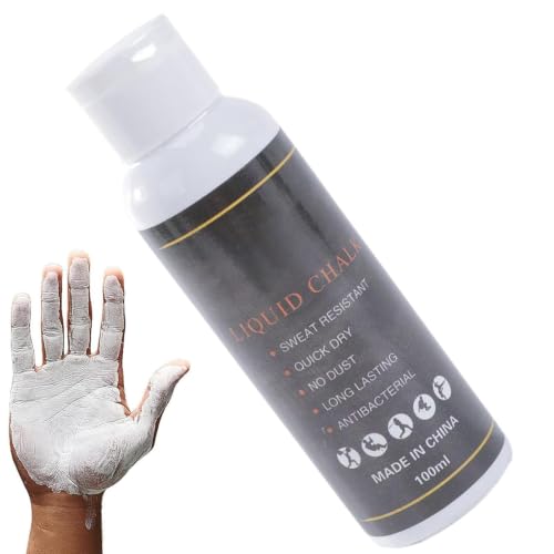 Gym Chalk Liquid Grip Enhancer Sports Powder | Weightlifting Anti-Skid Chalk for Rock Climbing Badminton Weightlifting Gymnastics Fitness Tennis Golf - color: 100ML