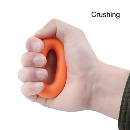 Wisdompro 3 Pack Hand Grip Strengthener Rings - 30, 40 and 50 Lbs | Silicone Squeezer Gripper Strength Trainer for Finger, Forearm Exercise, Rock Climbing Gripper Workout