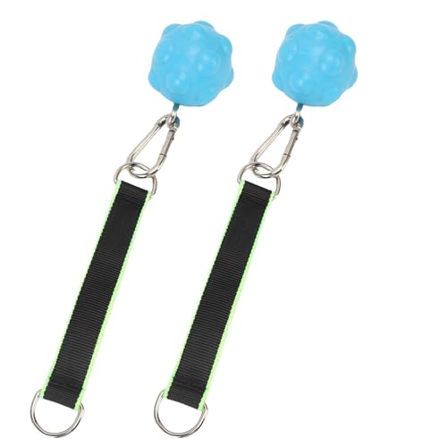 RiToEasysports Pull Up Ball Grips, TPE Climbing Training Ball with Stainless Steel for Strength Workout, Gym Home Exercise - color: Blue