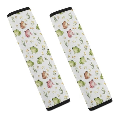 2 Piece Cute Frogs Art Car Seat Straps Shoulder Pads Universal Fit Automotive Seat Belt Protector for Kids, Car Seats Pushchair Strollers High Chair Pushchair - color: Pattern 345