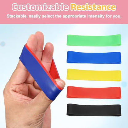 Finger Resistance Bands, Level Finger Grip Strengthener Grip Forearm Thumb Exerciser - color: Colorful