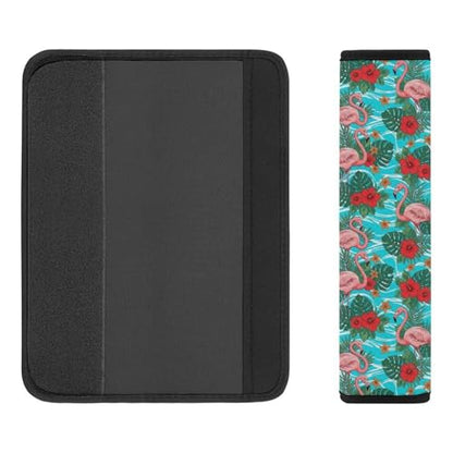 2 Pack Hawaiian Pink Flamingo Flower Seat Belt Shoulder Pad Universal Soft and Comfortable Seat Belt Covers Cushion for Kids, Most Cars, Comfortable Driving - color: Pattern 85