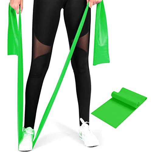 Resistance Bands for Home Workout,Long Resistance Band for Physical Therapy | Non-Latex 59inch Elastic Fitness Bands for Yoga,Pilates,Gym,Travel, Home Exercise Bands for Women,Men,Pregnant,Seniors - color: Green
