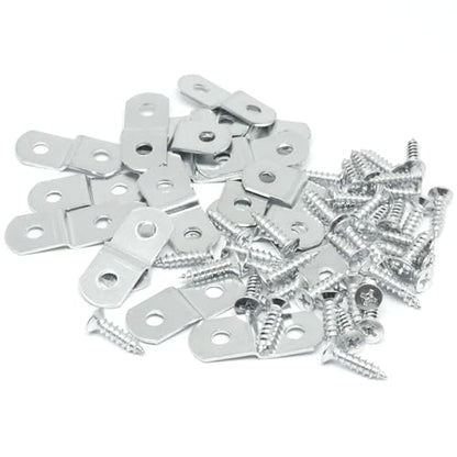 Offset Clips for Picture Framing, Z-Shape Canvas Mounting Clips with Mounting Hole, with Screws (20pcs, 2mm) - size: 2mm