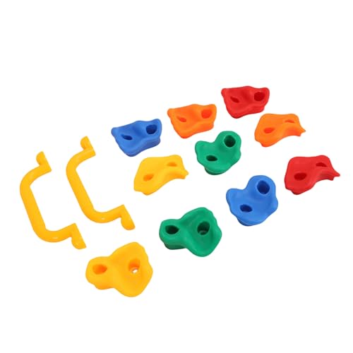 CHICIRIS Rock Climbing Holds, Premium PE Material Ergonomic Design Rock Texture with Mounting Hardware and 2 Handles, for Indoor Outdoor Climbing Walls and Boards