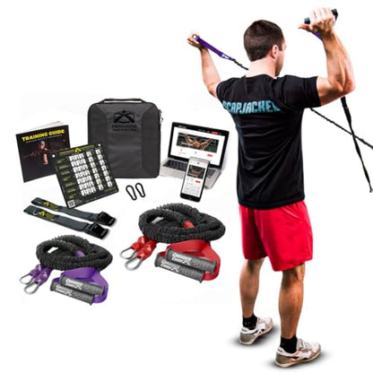 Crossover Symmetry Shoulder System Includes Two Sets of Resistance Bands Attachments Training Guide Exercise Chart Online Workouts for Home Fitness Rehab Rotator Cuff Exercises - style: Athletic Door Belts