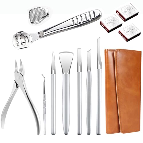 Pedicure Kit Ingrown Toenail Removal Kit Pedicure Tools for Feet with Callus Shaver Pedicure Set Stainless Steel Ingrown Toenail Tool Foot Care Callus Remover (40 Pcs Set) - color: 40 Pcs Set