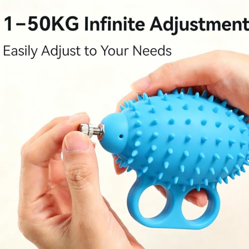 Hand Ball Finger Therapy Adjustable Grip Strengthener for Arthritis, Carpal Tunnel, Sports Recovery For Men Women - color: Blue