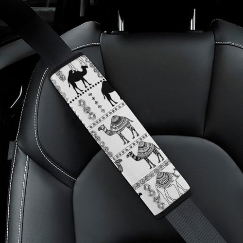 2PCS Egyptian Camels Car Seat Belt Pad Universal Soft and Comfortable Harness Pads Strap for Kids, Car Seats Pushchair Strollers High Chair Pushchair - color: Pattern 268