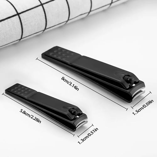 2 Pack Ultra-Sharp Heavy-Duty Nail Clipper Set - Professional Fingernail & Toenail Clippers for Men & Women