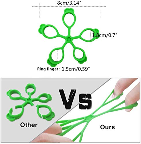 3PCS Finger Stretcher Resistance Bands Strength Trainer for Forearm Exercise Guitar Finger Strengtheners Rock Climbing 6.6 8.8 11 Pounds - color: style 2-1
