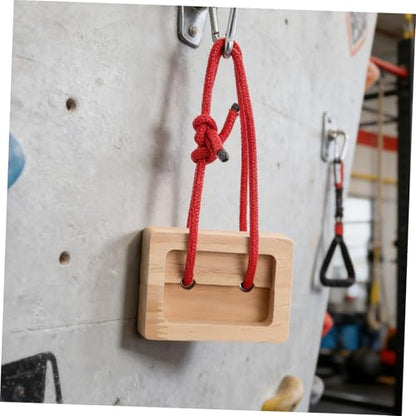 Mikikit 2pcs Wooden Climbing Hangboard Fingerboard Set, Portable Rock Climbing Training Aid for Grip Strength and Forearm Exercise, Compact Finger Trainer for Indoor and Outdoor Bouldering