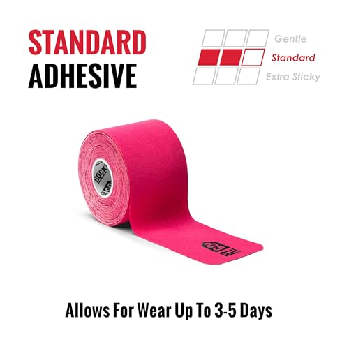 RockTape Go Standard Adhesive Pre-Cut Kinesiology Tape (Pink) - color: Pink, style: STANDARD