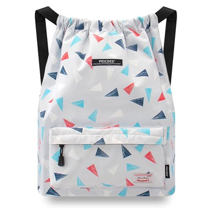 Peicees Waterproof Drawstring Sport Bag Lightweight Sackpack Backpack for Men and Women | Waterproof - color: X_diamond