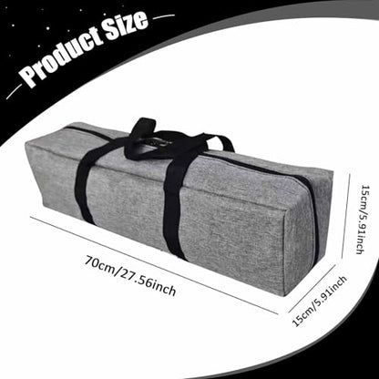 Gray Canopy Pole Bag Zippered Duffel Organizer Travelling Outdoor Camping Equipment Storage Bag for Tripod Mat Tripod Cushion, 70x15x15cm