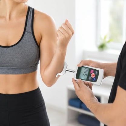 Muscle Strength Tester - 500N Digital Handheld Dynamometer for Strength Training, Rehab & Fitness Tracking | Portable & Precise