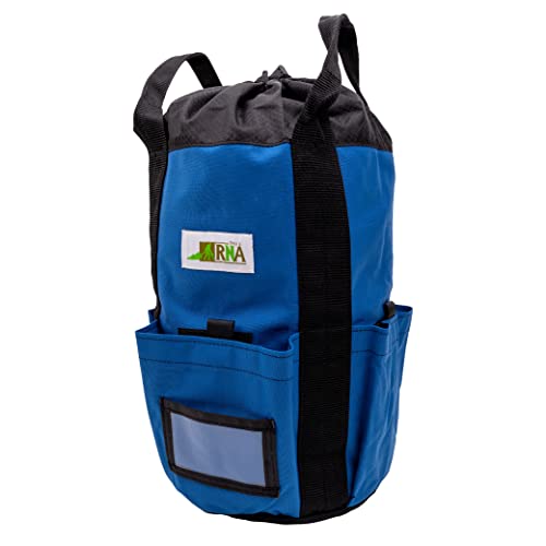 Rock-N-Rescue Arbor Rope Storage Bag - Rock and Tree Climbing Equipment, Arborist Gear, Bucket Style Backpack, Waterproof Nylon Material, Blue, 200' - color: Blue, size: 200'