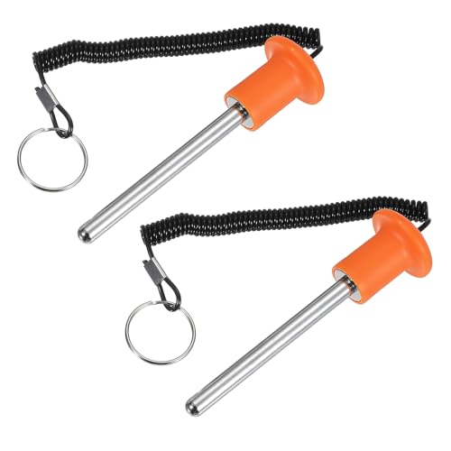 Gym Pin Weight Stack Pin Strength Training Lifting Equipment Replacement with Pull Rope Fitting for Home Gym - color: Orange, size: 0.4 x 4.1 Inch