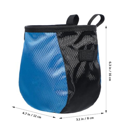 VILLCASE 2 Pcs Large Capacity Climbing Chalk Bags with Drawstring Closure for Rock Climbing and Outdoor Sports, Multi-Functional Polyester Chalk Pouches Gymnastics Accessories