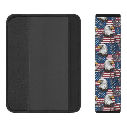 2 Pack American Flag Native Bald Eagle Dream Catcher Car Seat Straps Shoulder Pads Soft Padded Shoulder Harness Cover for Adult Use, Stroller Pushchair High Chair, Pressure Relief - color: Pattern 1