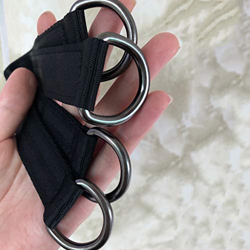 Tree Swing Straps,9.8inches Tree Swing Hanging Kit Short Hanging Straps Holds 440 lbs with Heavy Duty Safety Lock Carabiner Hooks for Hammock, Plank - color: straps with safety lock Carabiner