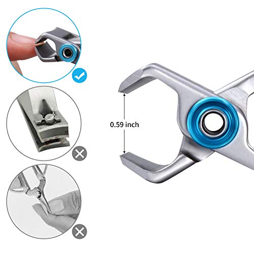 Mudder 2 Pieces Oversized Thick Nail Clippers for Tough Toenails Fingernails Stainless Steel Fingernail Clipper Ultra Wide Jaw Sharp Trimmer Ingrown Manicure Pedicure Men Women Elder, 2 Size(Sliver)