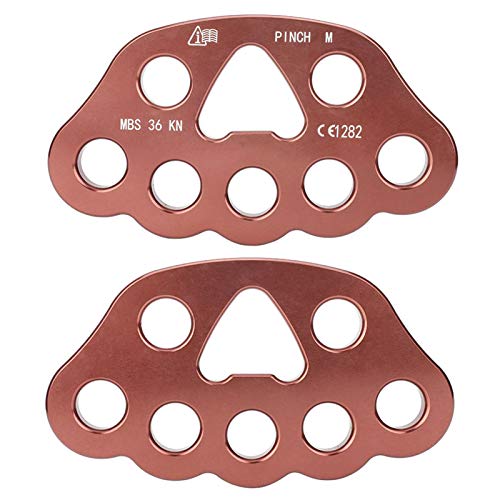 Uxsiya 36KN 8 Holes Outdoor Rigging Plate Rock Climbing Multi Anchor Point Connector Gear for Secure Climbing Adventures