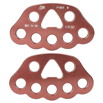 Uxsiya 36KN 8 Holes Outdoor Rigging Plate Rock Climbing Multi Anchor Point Connector Gear for Secure Climbing Adventures