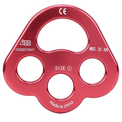 aqxreight Rope 3 Holes Force Rigging Plate Divider Finger Force Clim EquipmentBlack Each and of The Rigging Plate Minimize Wear and 3 Holes Rigging PlateRigging Plate Divider Plate3 - color: Wine Red