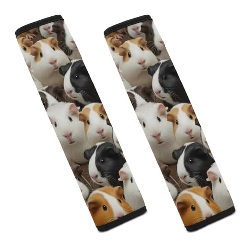 2 Pack Cute Animal Guinea Pig Car Seat Straps Shoulder Pads Breathable Shoulder Protector for Elderly Support, Most Cars, Pressure Relief - color: Pattern 820