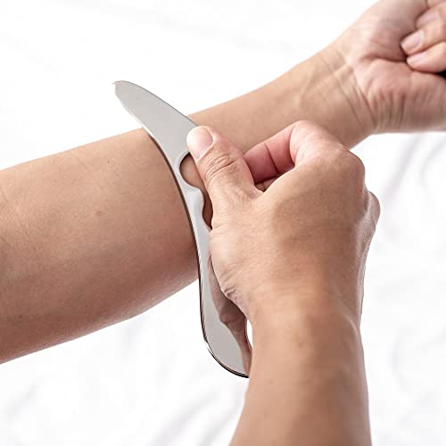 Muscle Scraper Tool-IASTM Tool, Stainless Steel Gua Sha for Body | Double-beveled stainless steel edges support targeted scraping on the back, arms, legs, neck and shoulders - size: Bird Shape