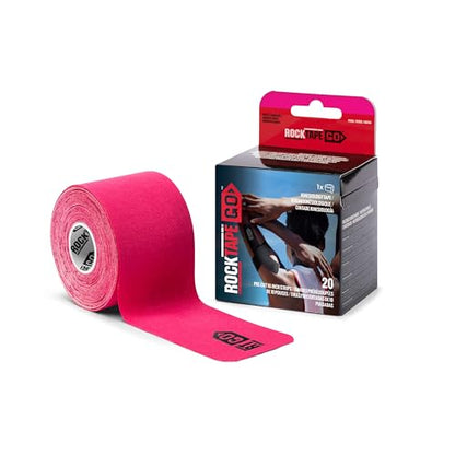 RockTape Go Gentle Adhesive Pre-Cut Kinesiology Tape (Pink) - color: Pink, style: GENTLE