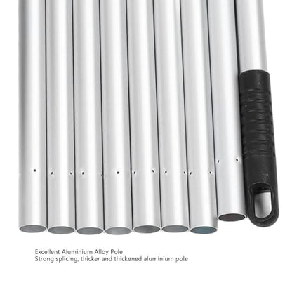 Gutter Cleaning Brush Long Reach Extension Pole Set Roof Eaves Cleaning Tool for Spider Webs Dust Removal Household Cleaning Duster