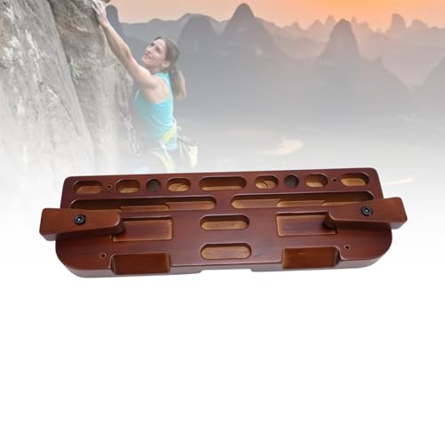 RiToEasysports Hangboard, Wooden Hangboard Climbing Fingerboard Rock Climbing Hangboard with Various Hole Sizes for Finger Grip Strength Training