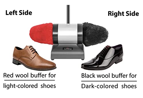 JOUNJIP Electric Shoe Shine Polisher with 100% Natural Lamb Wool Buffers