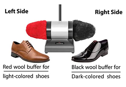 JOUNJIP Electric Shoe Shine Polisher with 100% Natural Lamb Wool Buffers