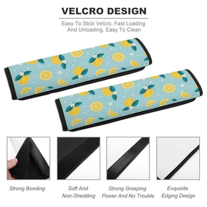 2 Piece Soft Padded Seat Belt Shoulder Pad for Adult Use, All Vehicles, Lemon Art Automotive Seat Belt Protector, Easy Install (No Tool) - color: Pattern 1116