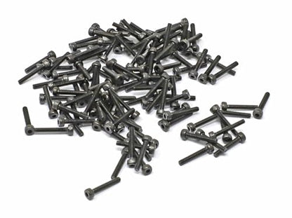 iexcell 100 Pcs M2 x 12mm Thread Pitch 0.4 mm Alloy Steel 12.9 Grade Hex Socket Head Cap Screws Bolts Kit, Black Oxide Finish - size: M2 x 12mm