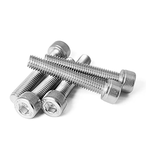 M6-1.0 x 70mm Socket Head Cap Screws Bolts, 304 Stainless Steel (A2-70), Allen Socket Drive, Bright Finish, Full Machine Threads, Quantity 10 - size: M6 x 70mm(10 PCS)