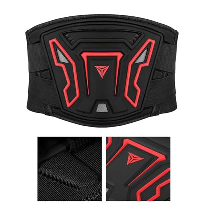 Motorcycle Kidney Belt, Breathable PVC Waist Support with Foam Padding, Adjustable Strap for Riding and Outdoor Sports, XL - size: XL