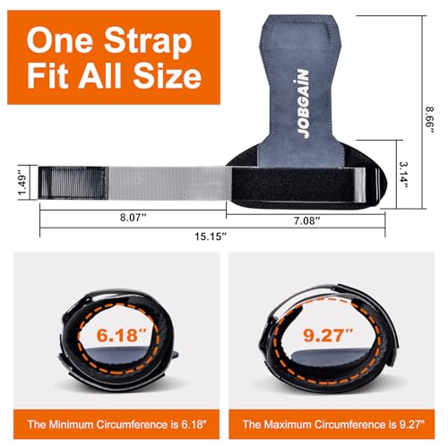 Weight Lifting Wrist Strap for Men & Women, 1 Pair | Double Layer Leather, For Deadlift and Powerlifting, Adjustable Neoprene Padded Wrist Wraps - color: Grey
