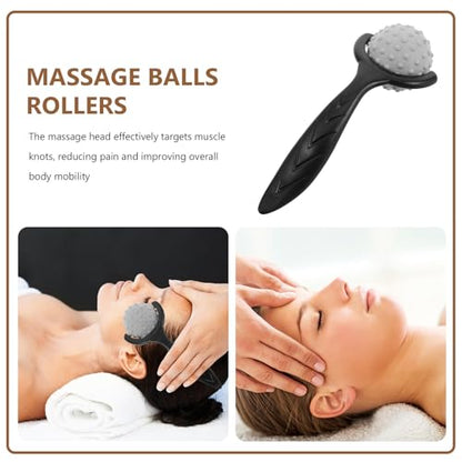 Cabilock Handheld Muscle Massage Stick with Trigger Point Roller Ball, Palm Back Massager for Muscle Relaxation and Fitness, Portable Therapy Tool for Yoga and Travel